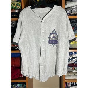 Vintage 90s Colorado Rockies MLB Baseball Button Shirt